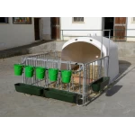 Budka dla cieląt Premium XL z wygrodzeniem dla 5 cieląt – zestaw 10 szt. – Kerbl