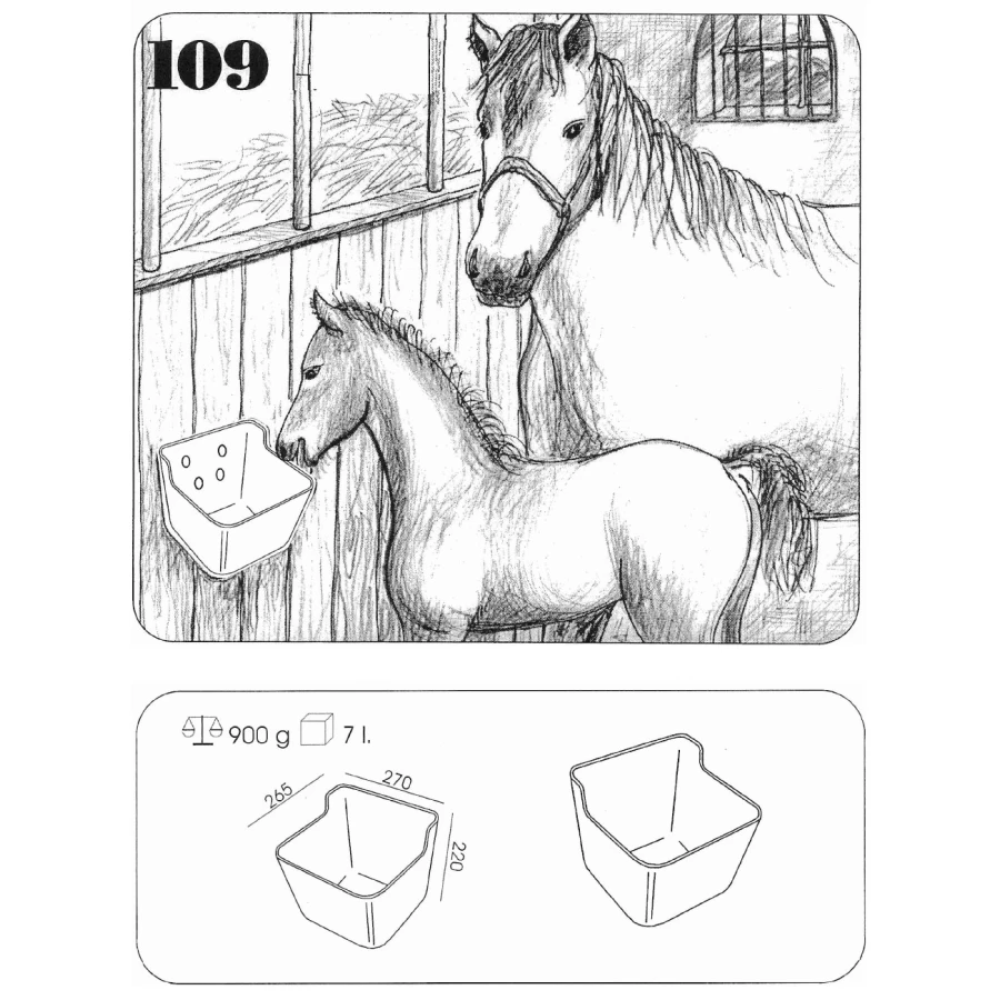 Karmidło dla koni i bydła, 7 l