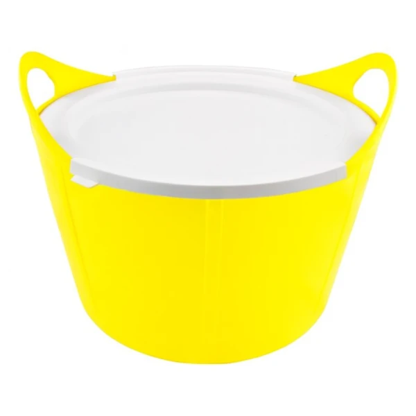 Karmidło elastyczne FlexBag, 17L żółte z pokrywą, GEWA