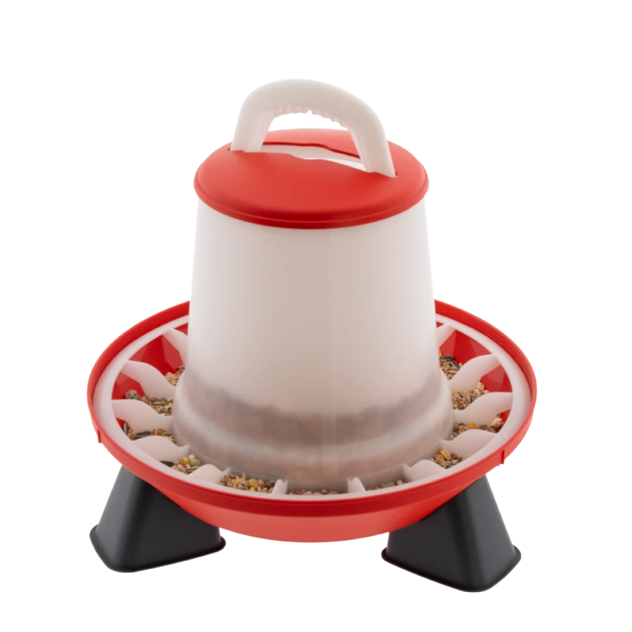 Karmnik 2-poziomowy - z nogami - 3kg, czerwony