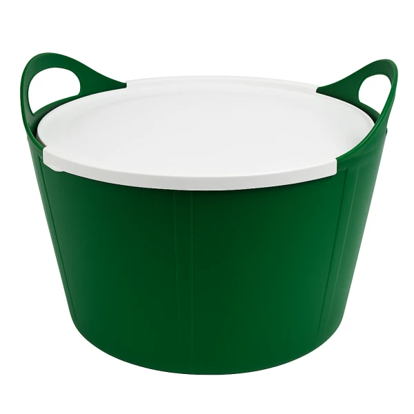 Karmidło elastyczne FlexBag, 17L zielone z pokrywą, GEWA