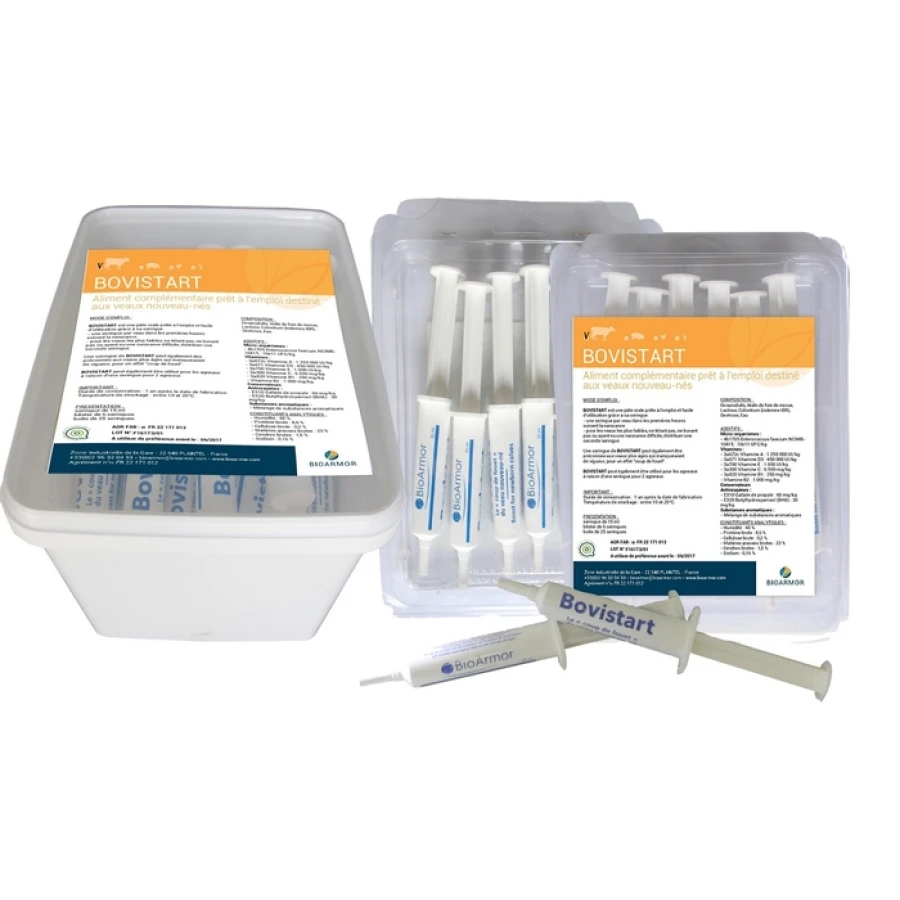 BOVISTART – 25 strzykawek × 15 ml dla nowo narodzonych cieląt, KERSIA
