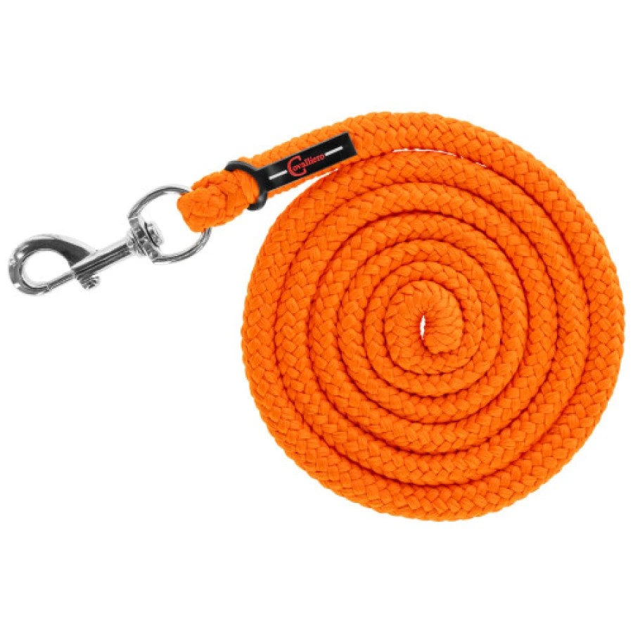 Uwiąz dla konia Hippo, zwykły karabińczyk, pomarańczowy , 200 cm, Covalliero