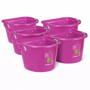 Karmidło na paszę z zawiesiem i pałąkiem, 12 l, różowy  , kpl. 5 szt.