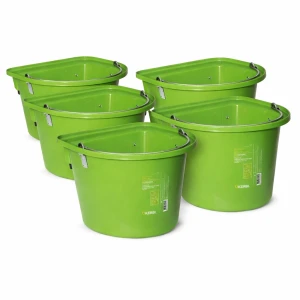 Karmidłok na paszę z zawiesiem i pałąkiem, 12 l, jasnozielone, kpl. 5 szt.