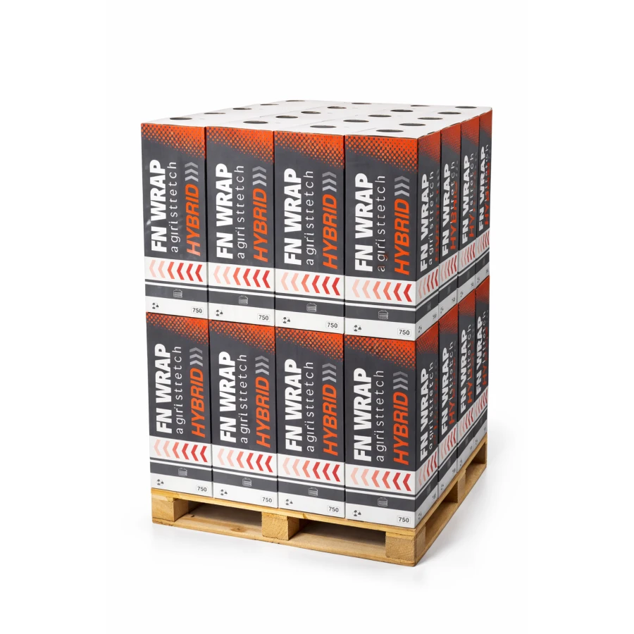 Folia do sianokiszonki FN WRAP HYBRID biała 750 mm 1500 m, paleta 40 szt. 