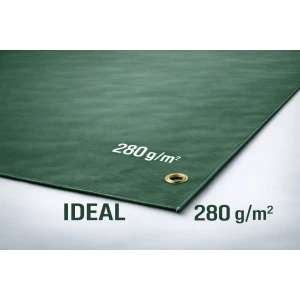 Nieprzepuszczalna tkanina techniczna 280g/m2, do przykrywania pryzm obornika 8 m x 10 m , gwarancja 5 lat