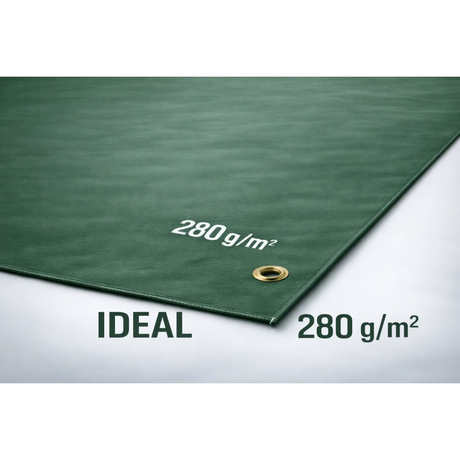 Nieprzepuszczalna tkanina techniczna 280g/m2, do przykrywania pryzm obornika 8 m x 10 m , gwarancja 5 lat