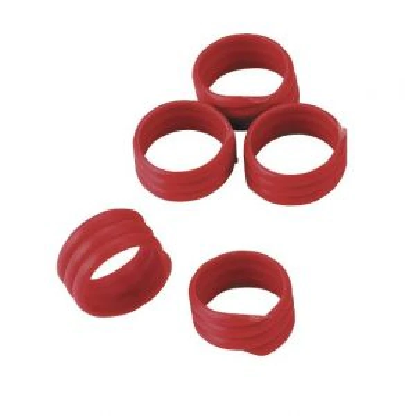 Opaska spiralna dla drobiu, 18 mm, czerwona, 100 szt., Kerbl